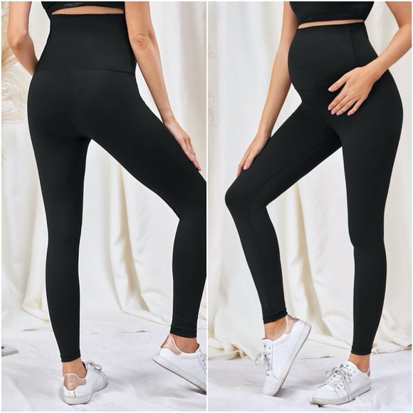 MATERNITY stretchy lounge yoga athletic leggings - Picture 5 of 6